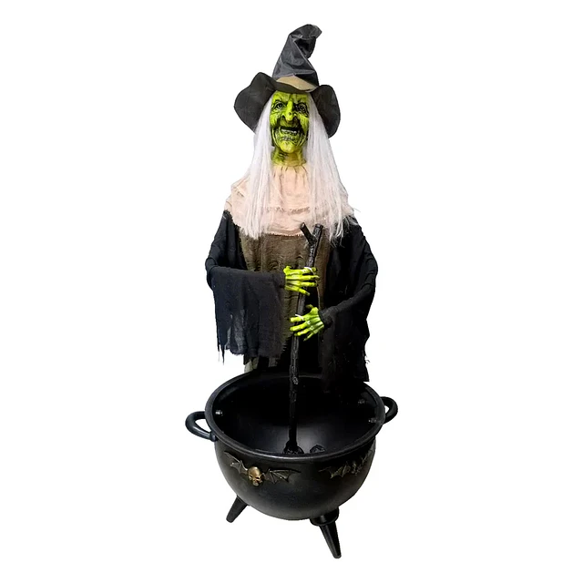 Bruja Con Caldera Animatronics