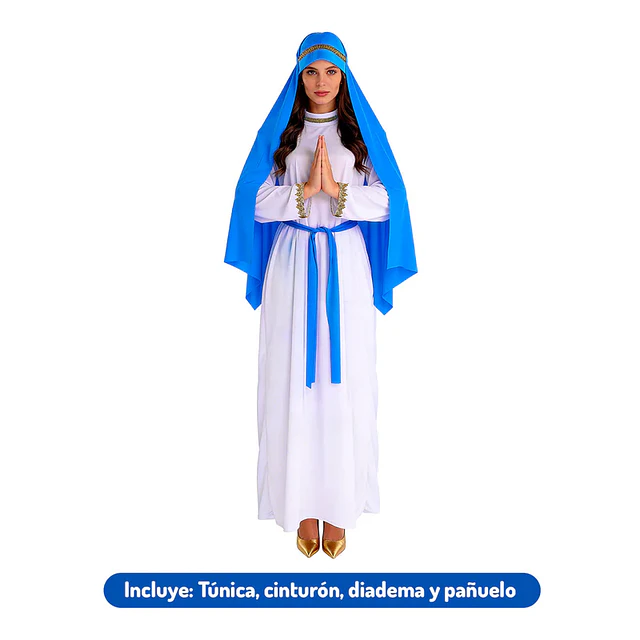 Traje Virgen Maria Talla M - Adulta