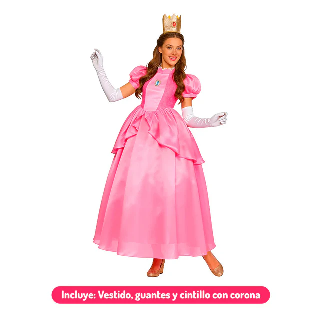 Disfraz De Princesa Peach Adulta