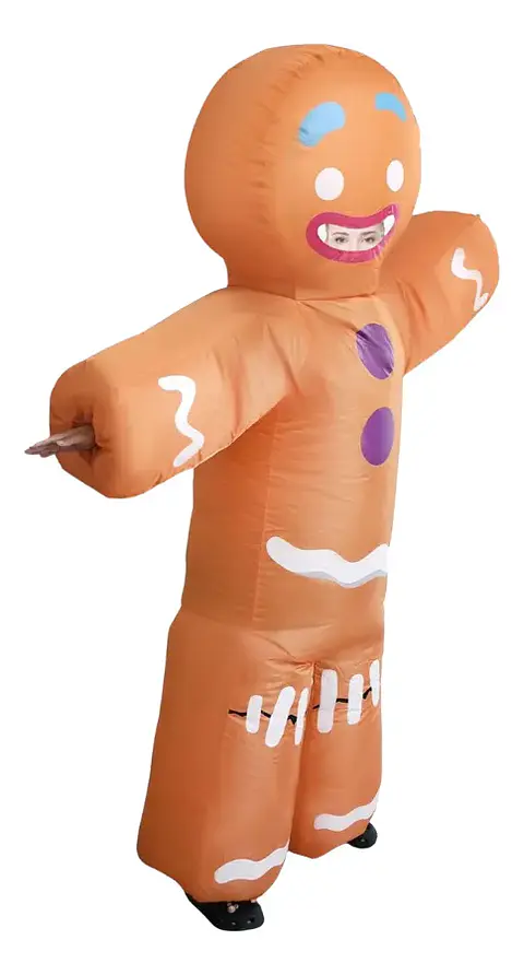 Disfraz Traje Inflable Galleta de Jengibre - Adulto