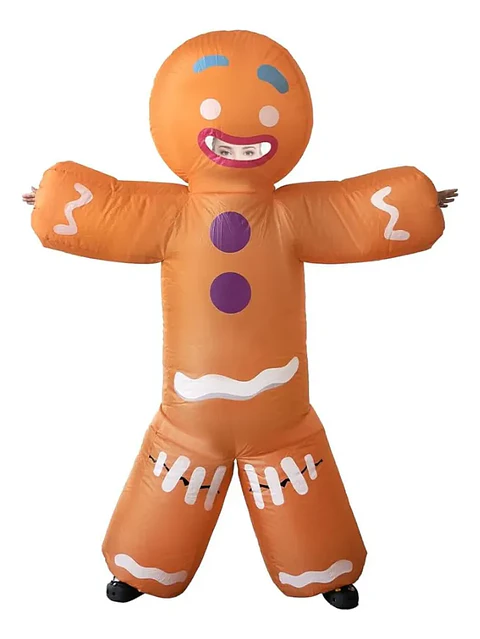 Disfraz Traje Inflable Galleta de Jengibre - Adulto