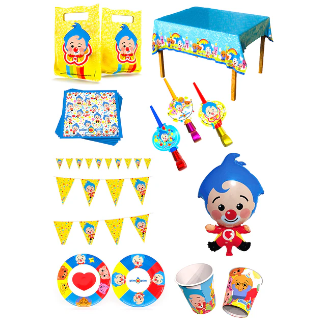 Pack De Cumpleaños Payaso Plin Plin