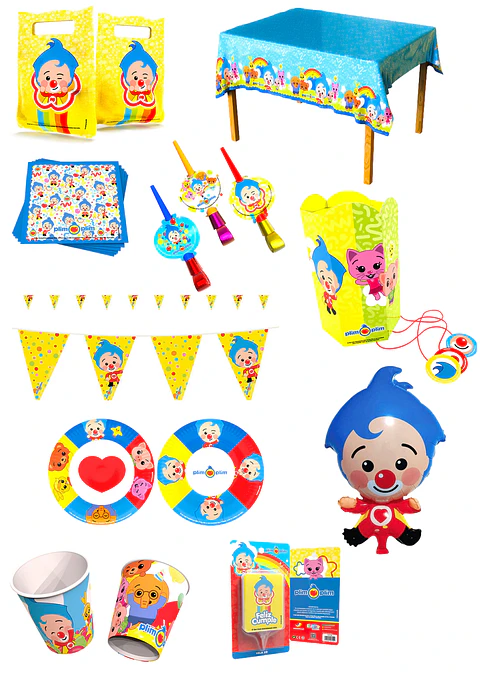 Pack De Cumpleaños Payaso Plim Plim ( 6 personas)