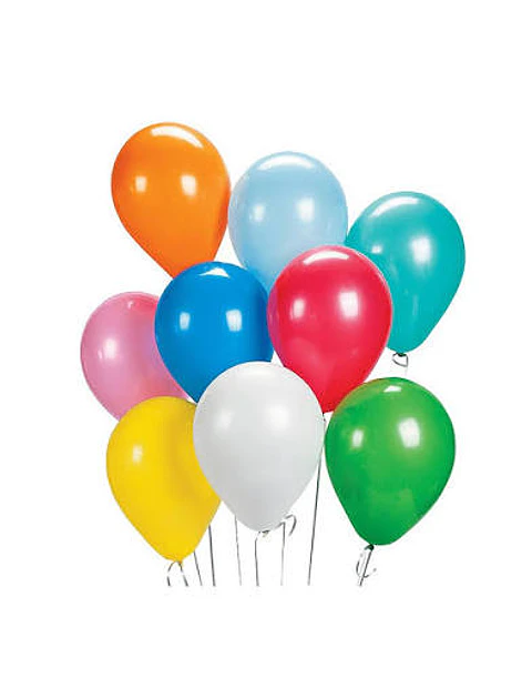 Globos Latex Liso, Variedad de Colores (25 Unidades)