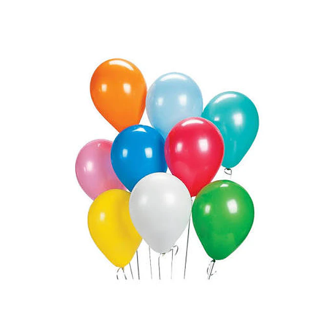 Globos Latex Liso, Variedad de Colores (50 Unidades)