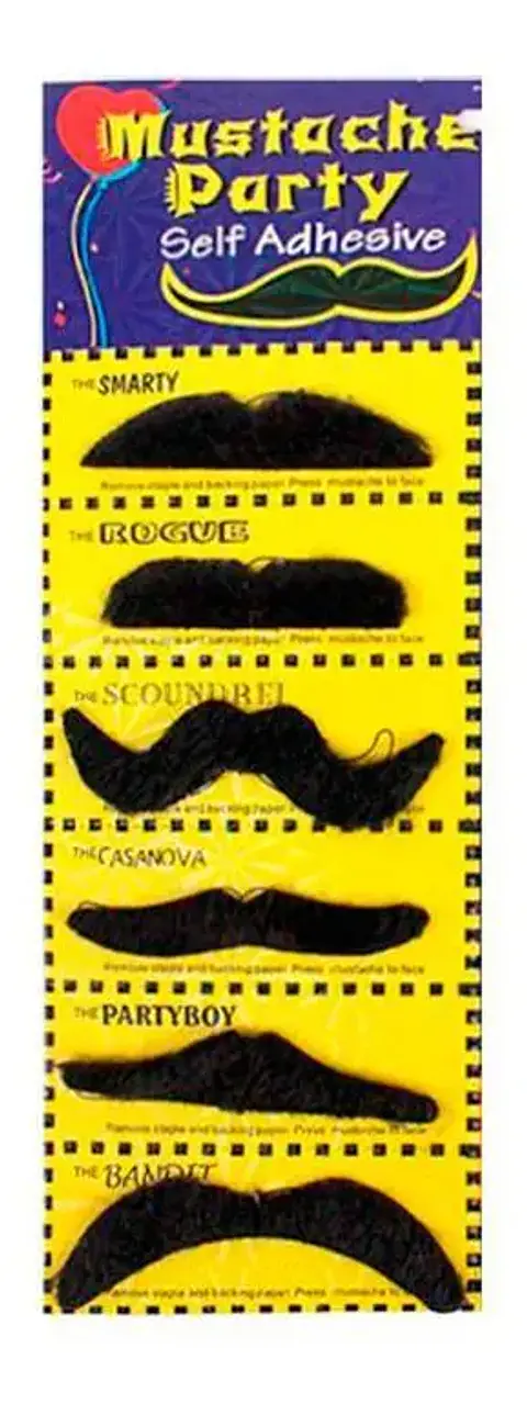 Set De Bigotes Surtidos 6 Unidades