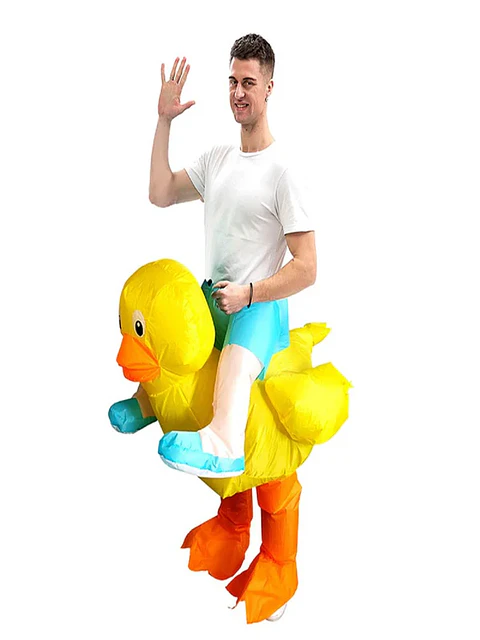 Traje Disfraz Inflable Patito Ride Adulto (160-190 cm)