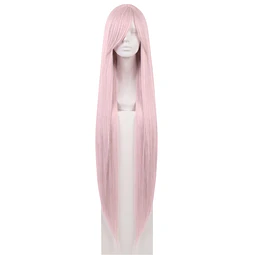 Peluca Extra Larga Rosa Pastel