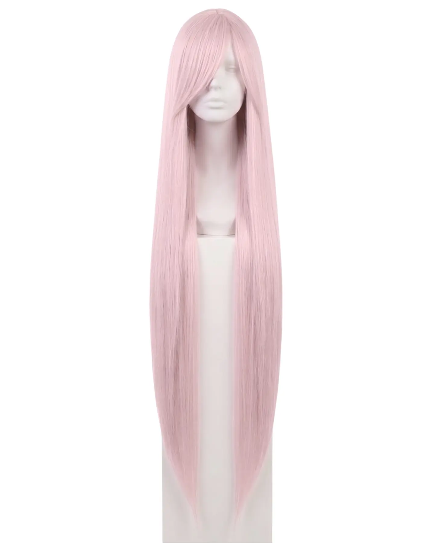 Peluca Extra Larga Rosa Pastel 1