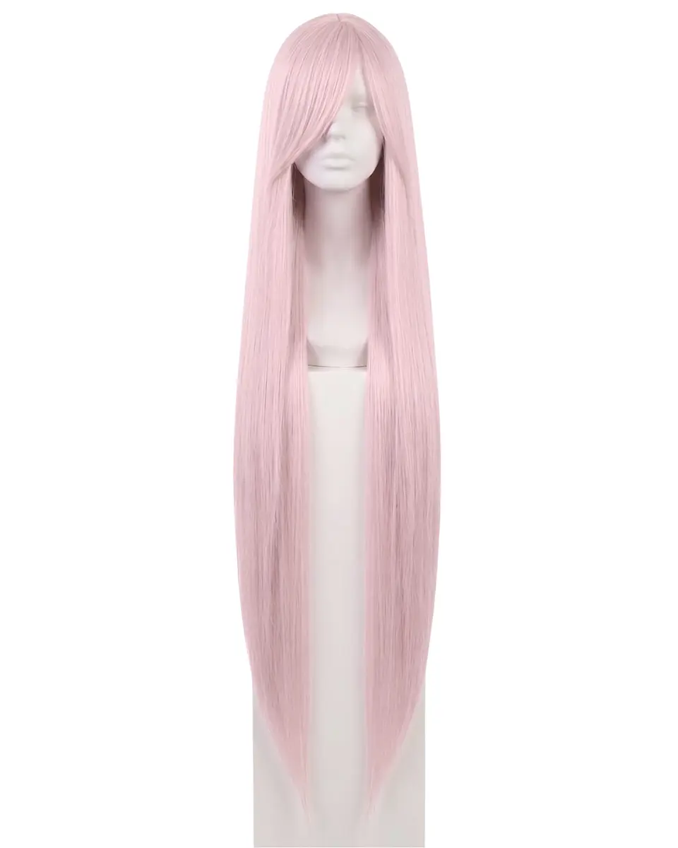 Peluca Extra Larga Rosa Pastel 1