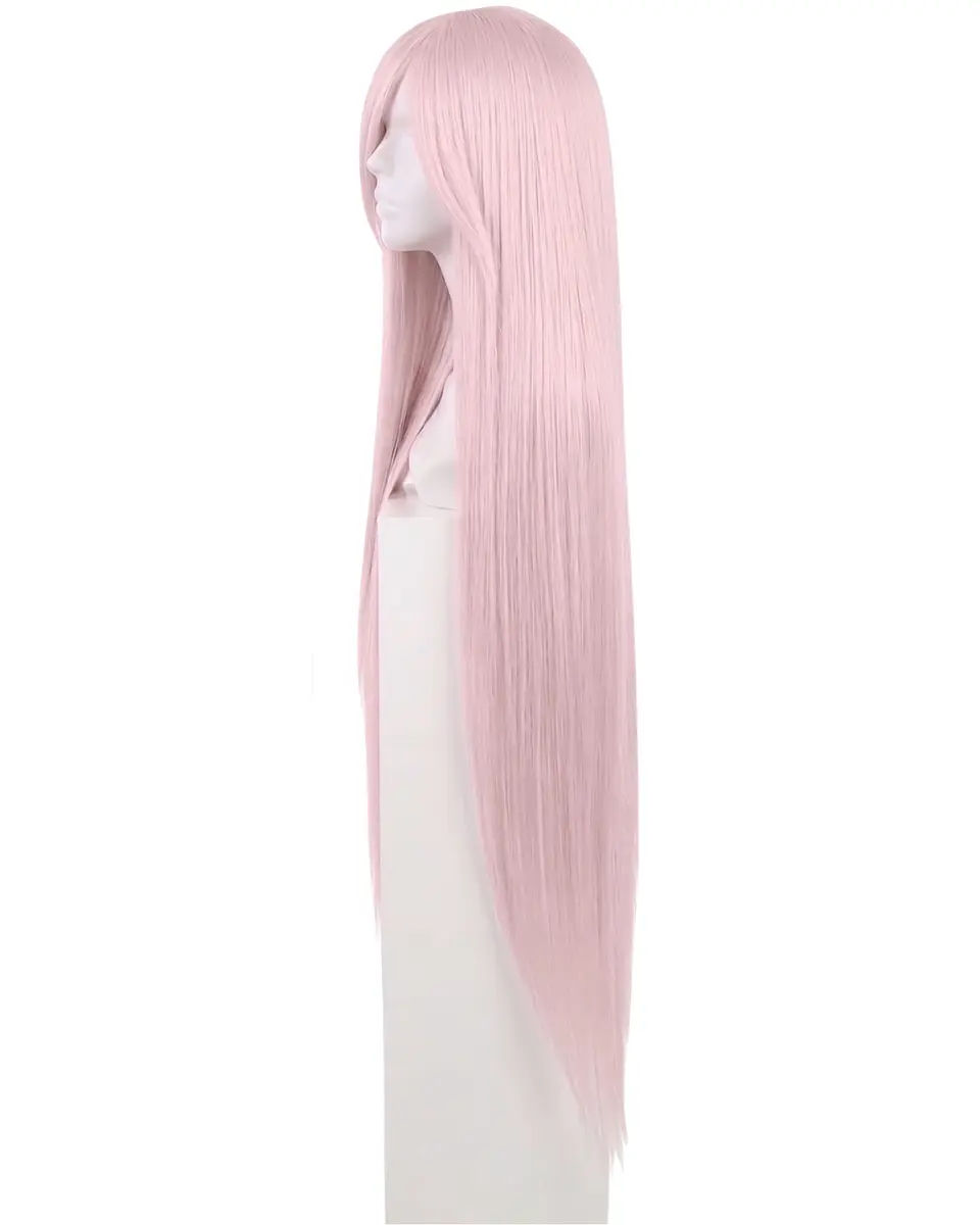 Peluca Extra Larga Rosa Pastel 2