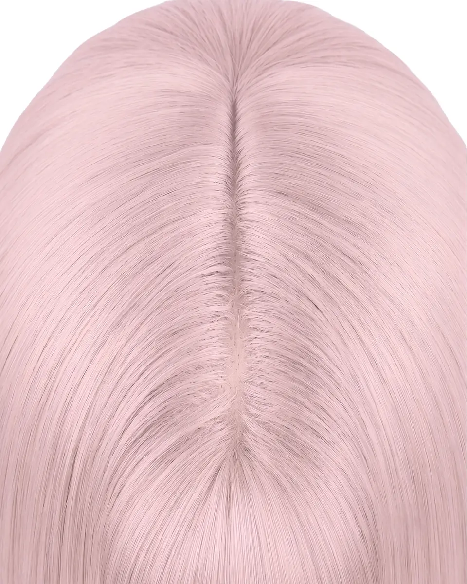 Peluca Extra Larga Rosa Pastel 3