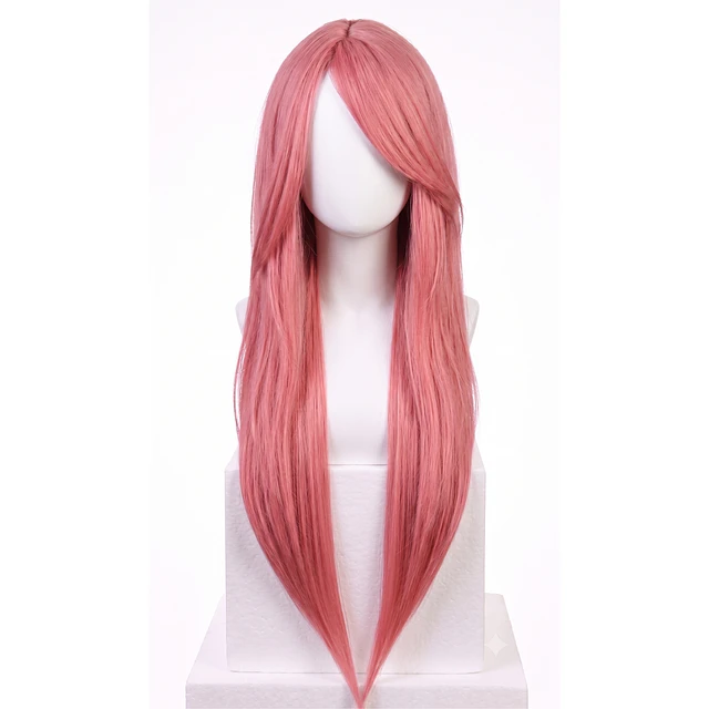 Peluca Larga Rosa