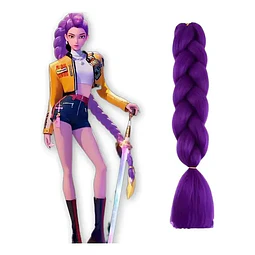 Extension de Pelo Trenzado Morado Guerreras Kpop