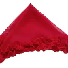Pañuelo Con Blonda Liso Rojo