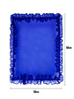 Pañuelo Con Blonda Liso Azul - Miniatura 1