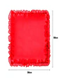Pañuelo Con Blonda Liso Rojo - Miniatura 1
