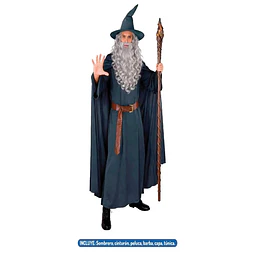 Traje Hechicero Gris Adulto
