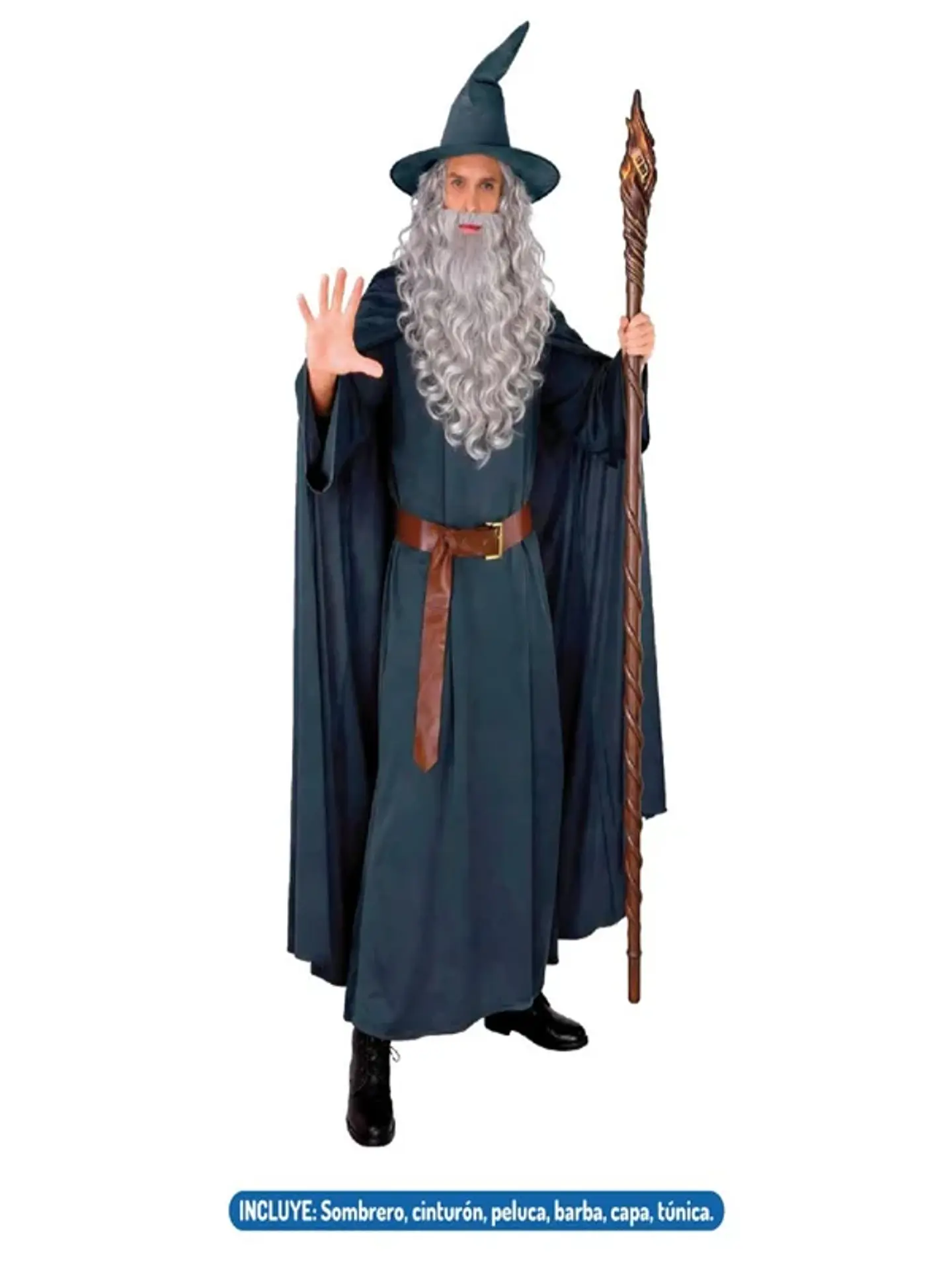 Disfraz Traje Hechicero Gris Adulto 1