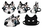 Mascara De Husky Goma Eva - Miniatura 2
