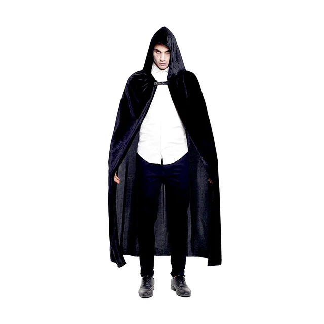 Capa Terciopelo Capucha Negra 140cm