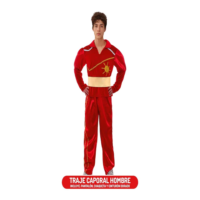 Traje Caporal Hombre Rojo