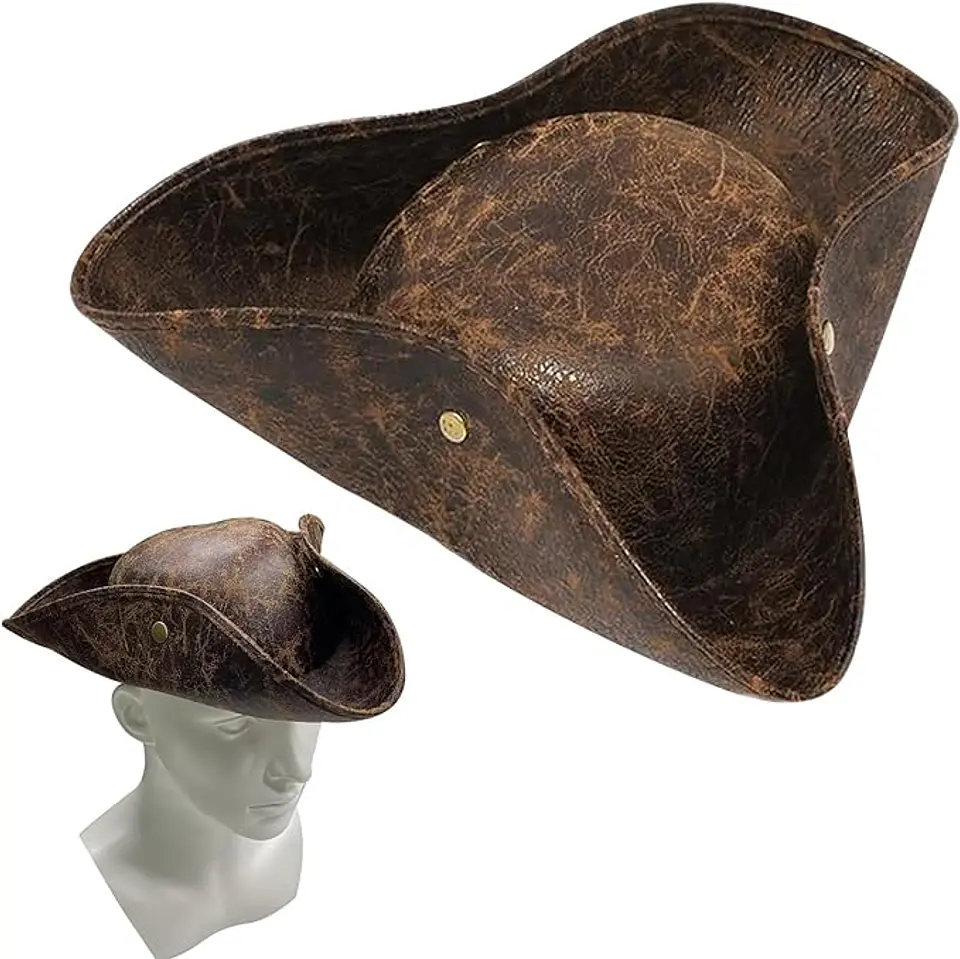 Gorro Pirata Cuerina Café 1