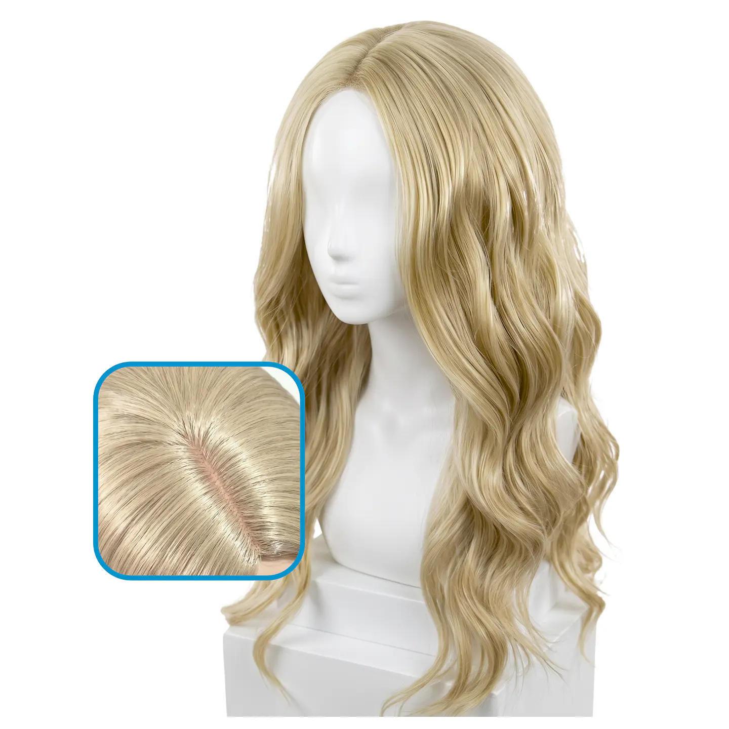 Peluca Larga Ondulada Rubia 1