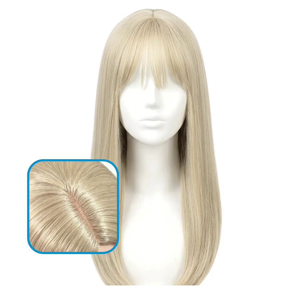 Peluca Larga Rubia Con Chasquilla 1