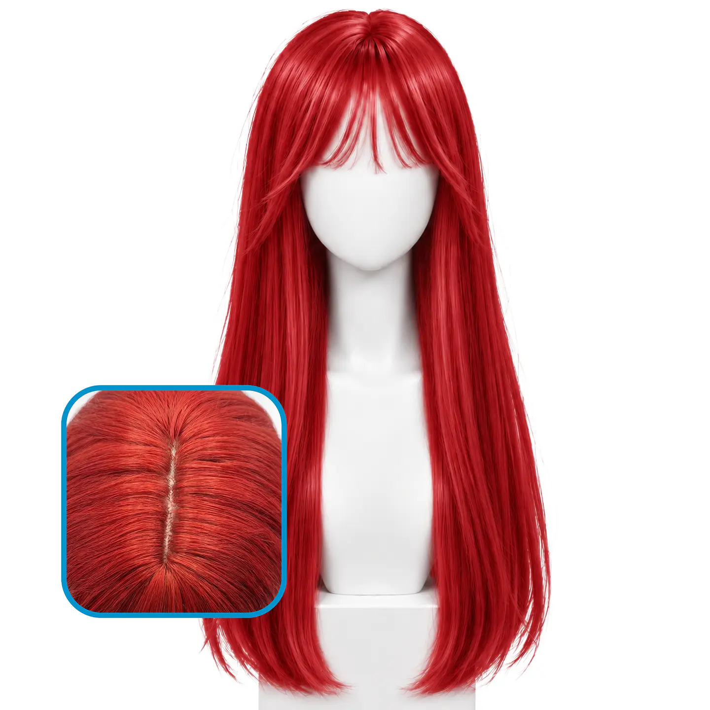 Peluca Larga con Chasquilla Roja 1