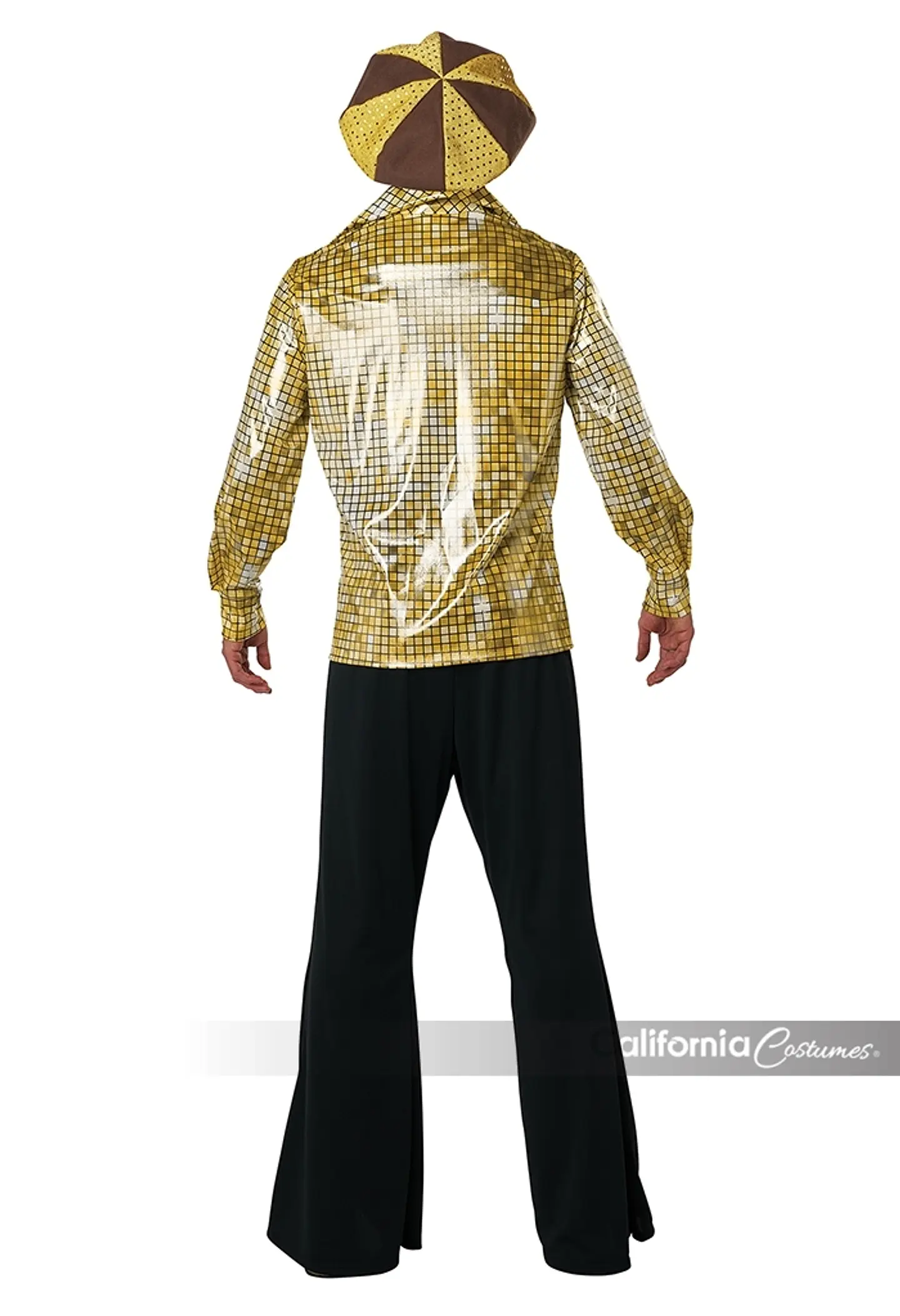 Onda Disco -Disco Shirt & Hat Set Gold Adult 2