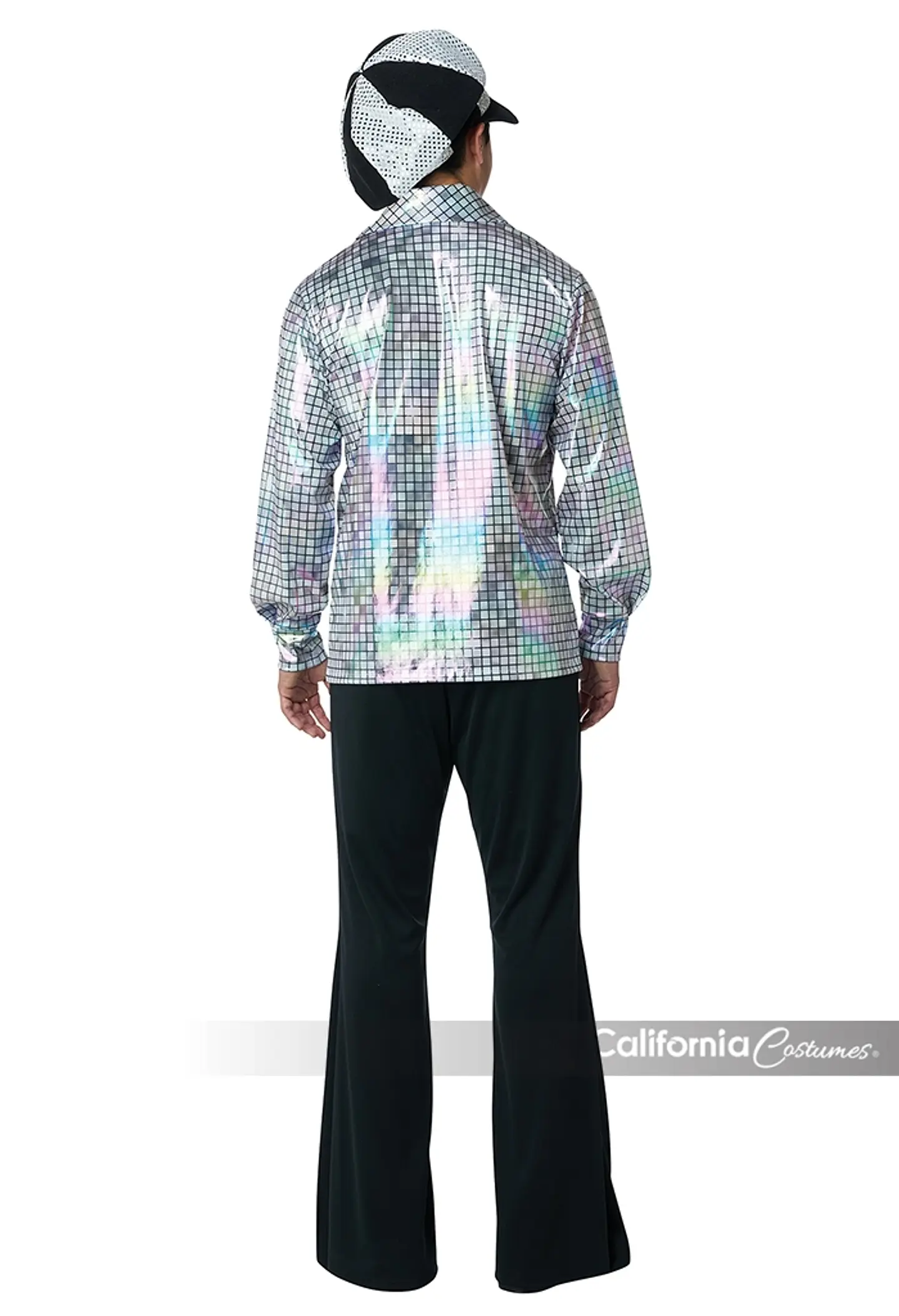 Onda Disco -Disco Shirt & Hat Set Silver Adult 2