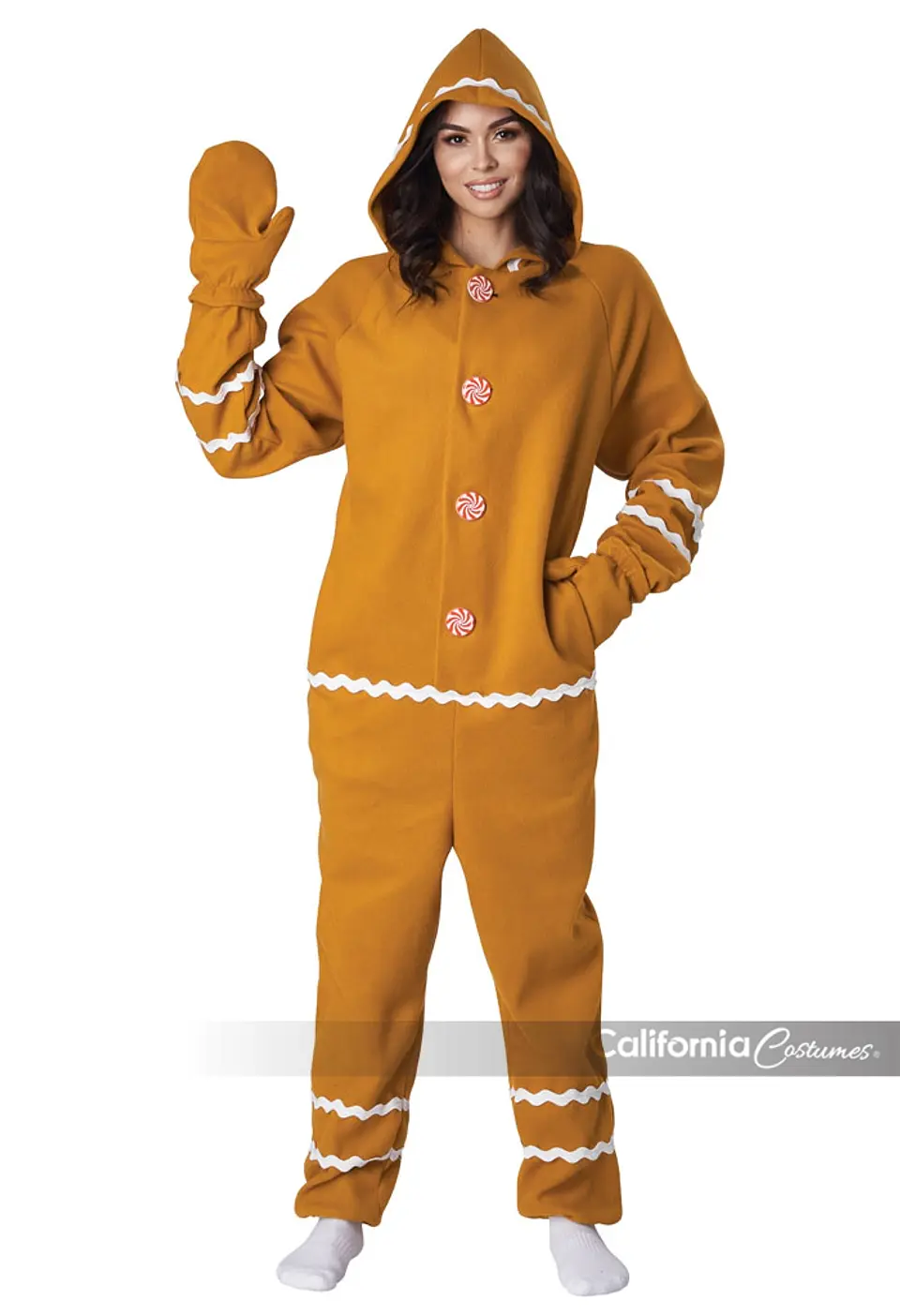 Disfraz Galleta de Jengibre -GingerBread Jumpsuit Adult 2