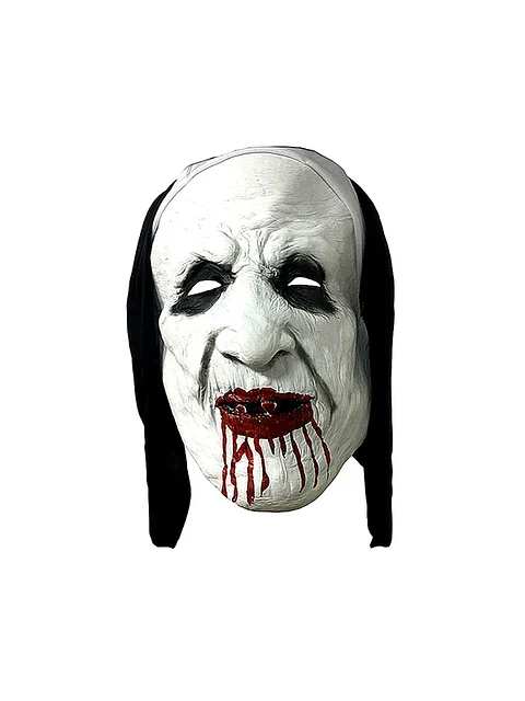 Mascara Halloween Latex Monja Media