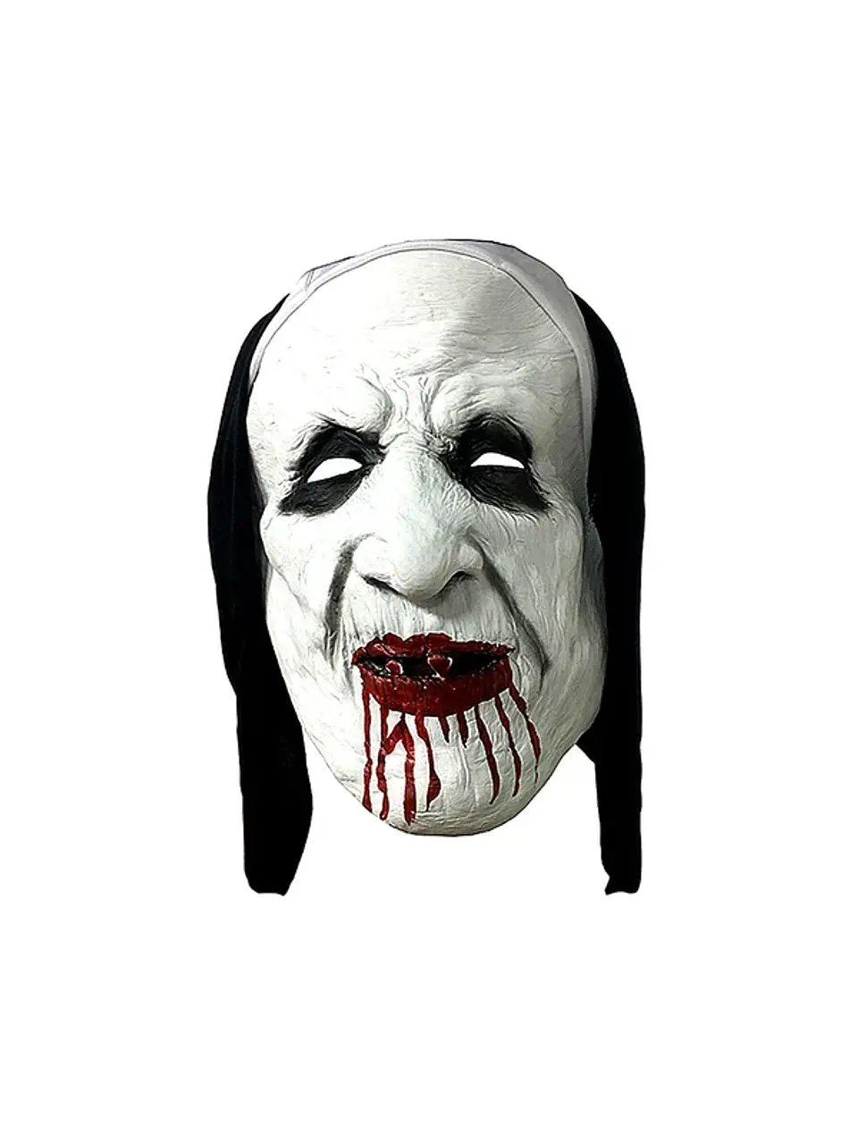 Mascara Halloween Latex Monja Media 1