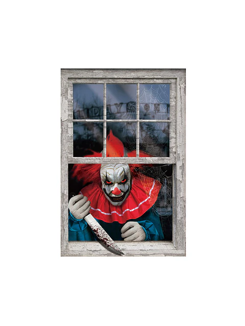 DECO VENTANA PAYASO SATANICO X1 UNI