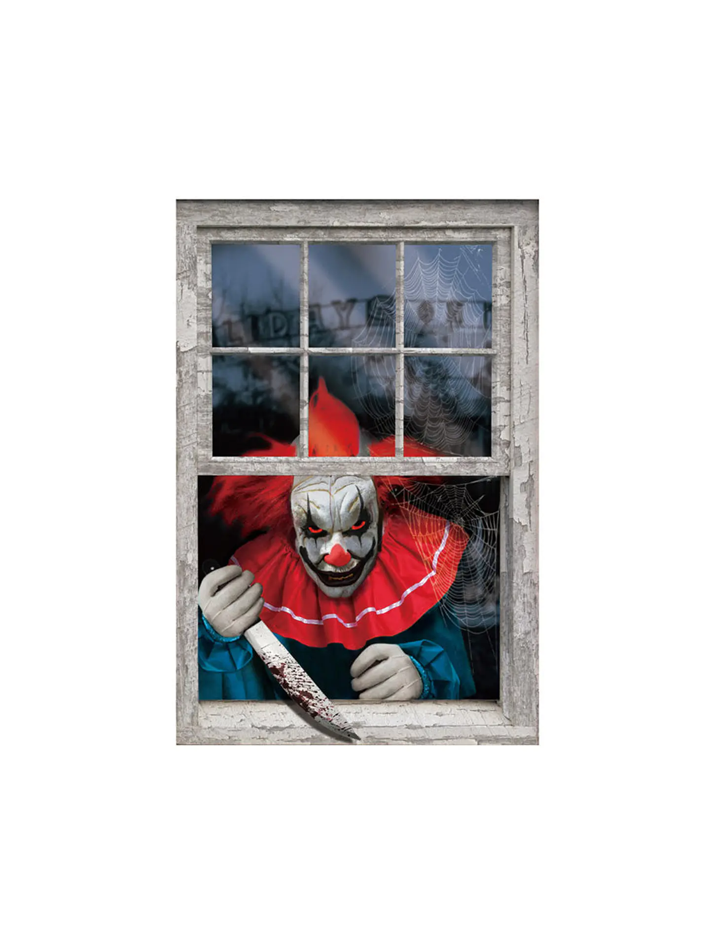 DECO VENTANA PAYASO SATANICO X1 UNI 1