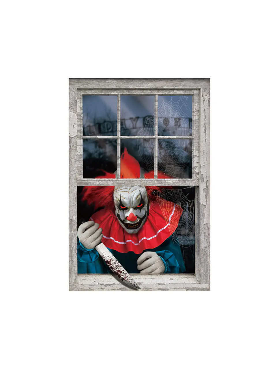 DECO VENTANA PAYASO SATANICO X1 UNI 1