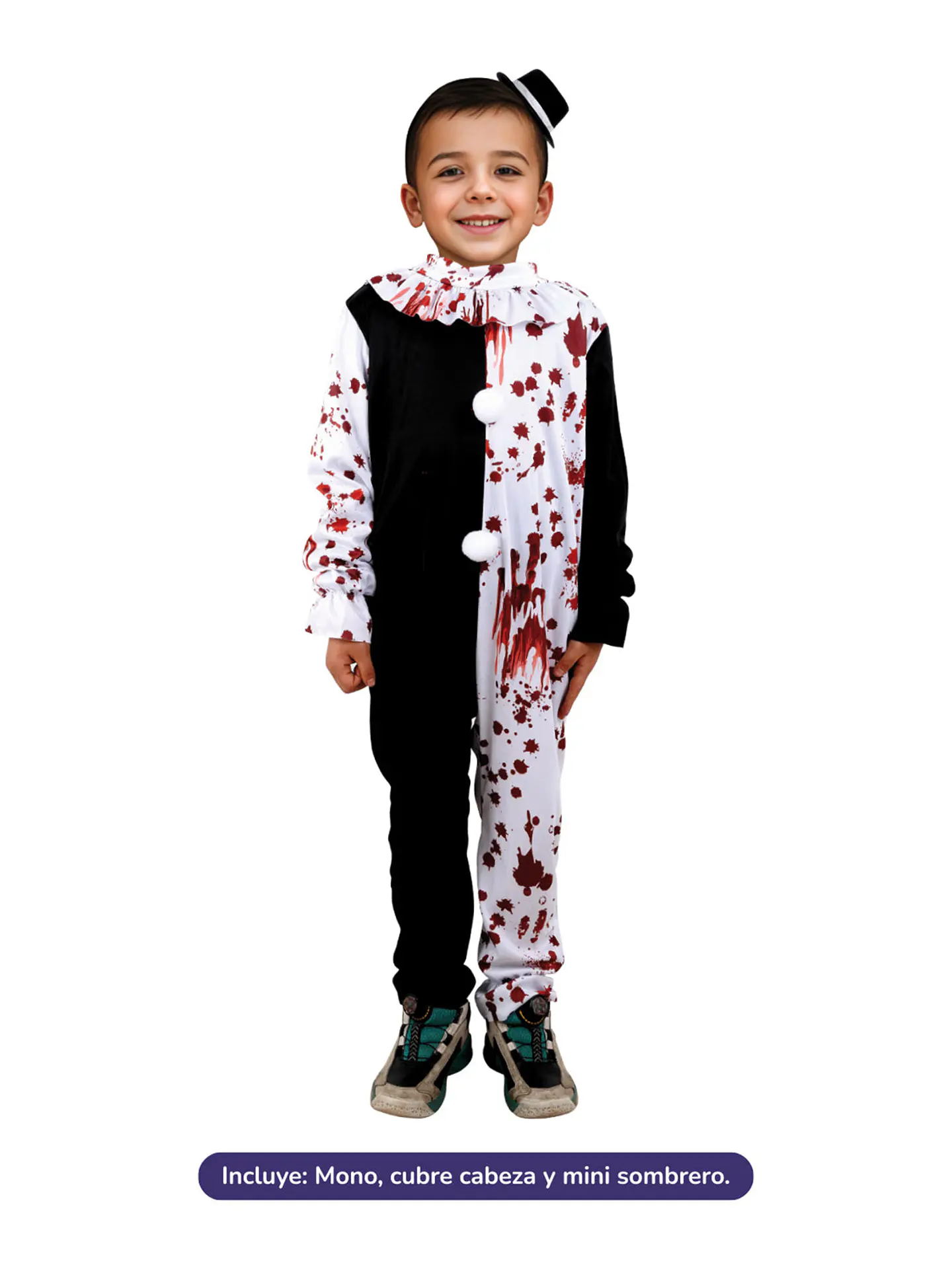 Disfraz Payaso Asesino Art Niño 1