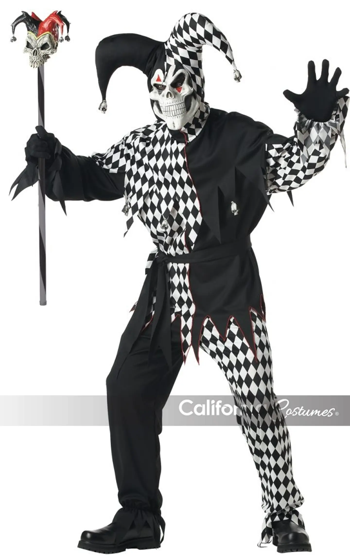 Bastón del Bufón -Jester skull cane 2
