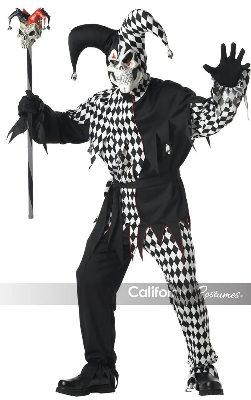 Bastón del Bufón -Jester skull cane 2