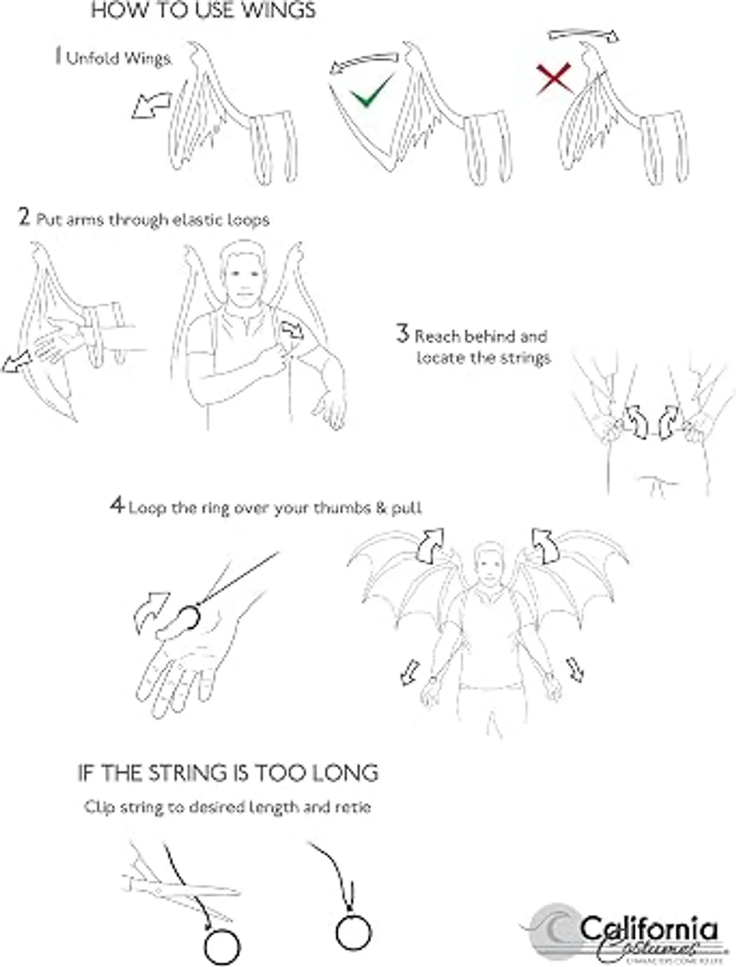 Alas Ángel Extendibles -Angel cosplay wings white 4