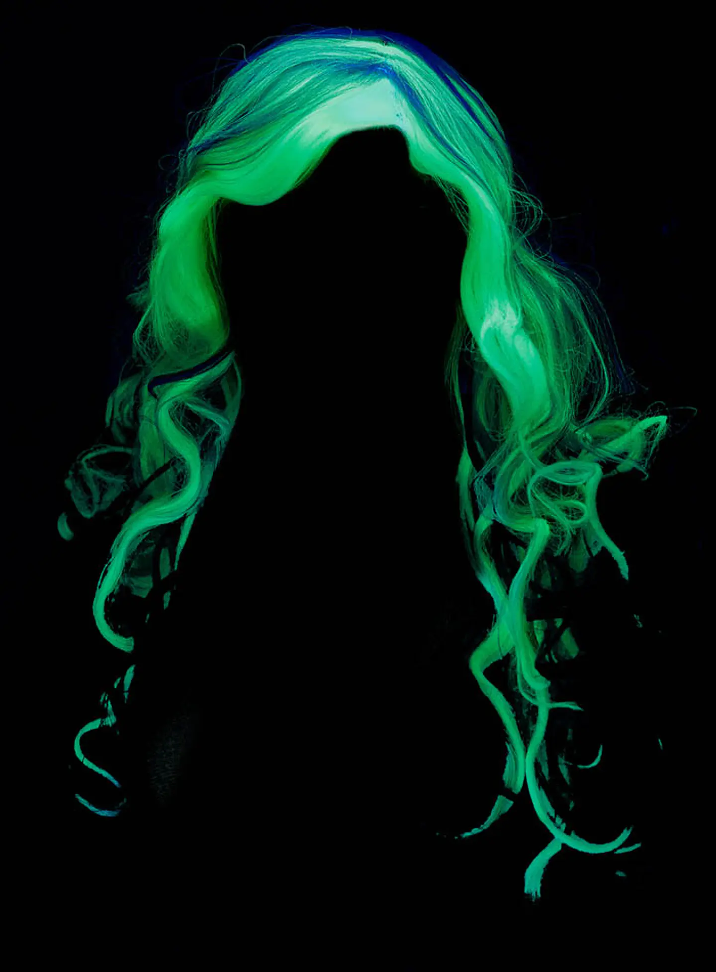 Peluca Fantasma Brilla en la Oscuridad -Glow in the dark ghost wig/adult 2
