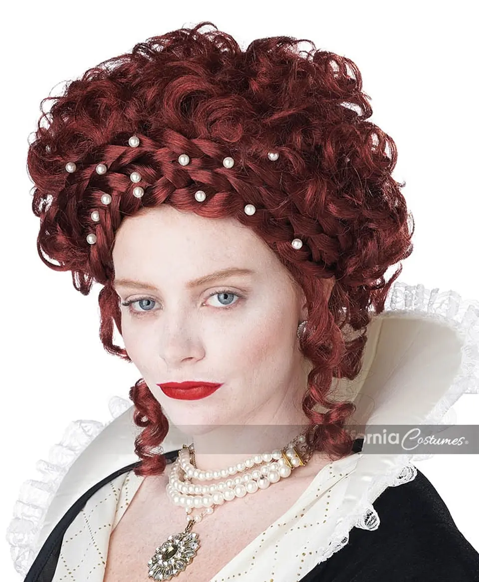 Peluca Reina Elizabeth -Elizabethan lady wig 1