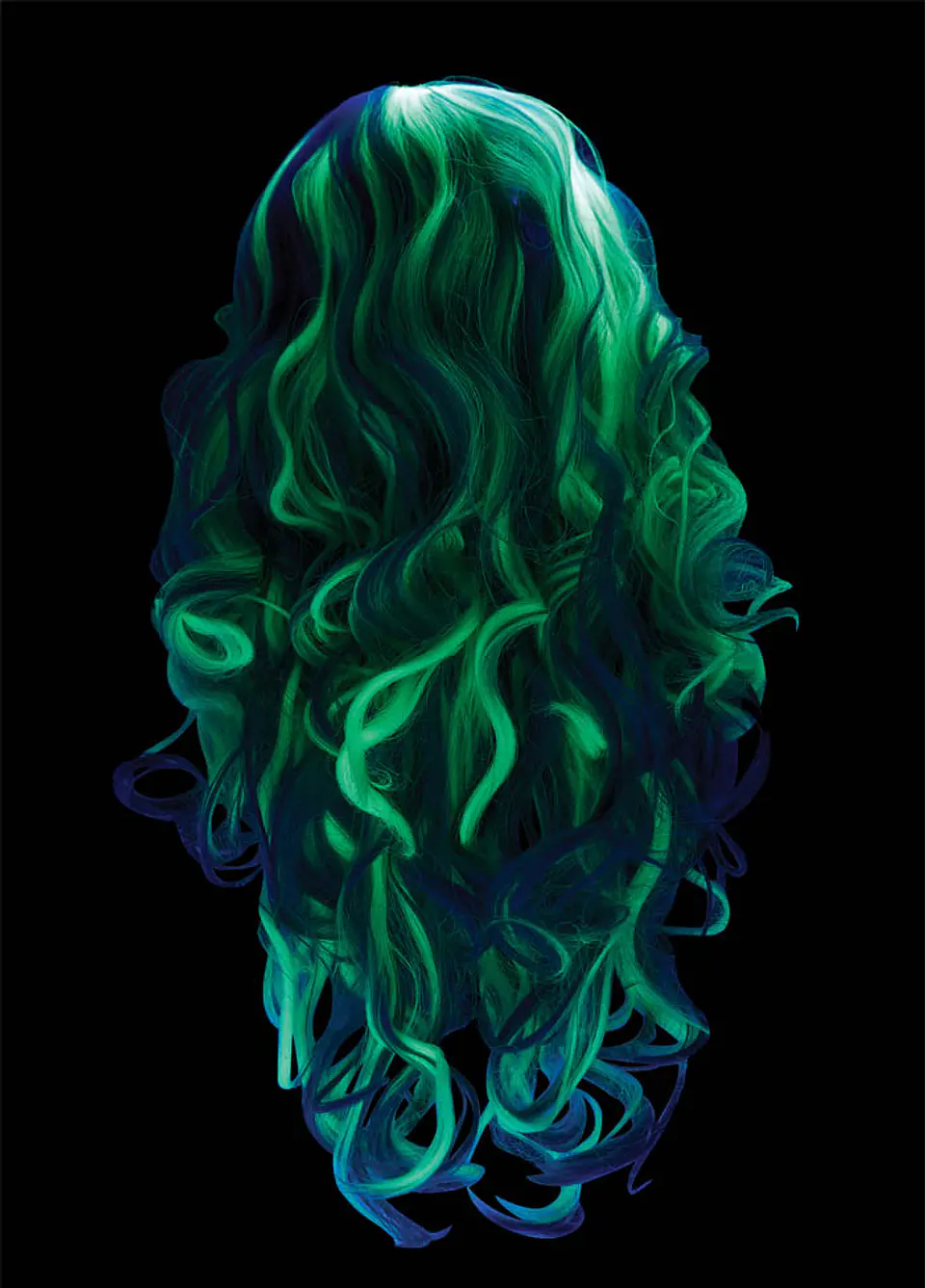Peluca Fantasma Brilla en la Oscuridad -Glow in the dark ghost wig/adult 4