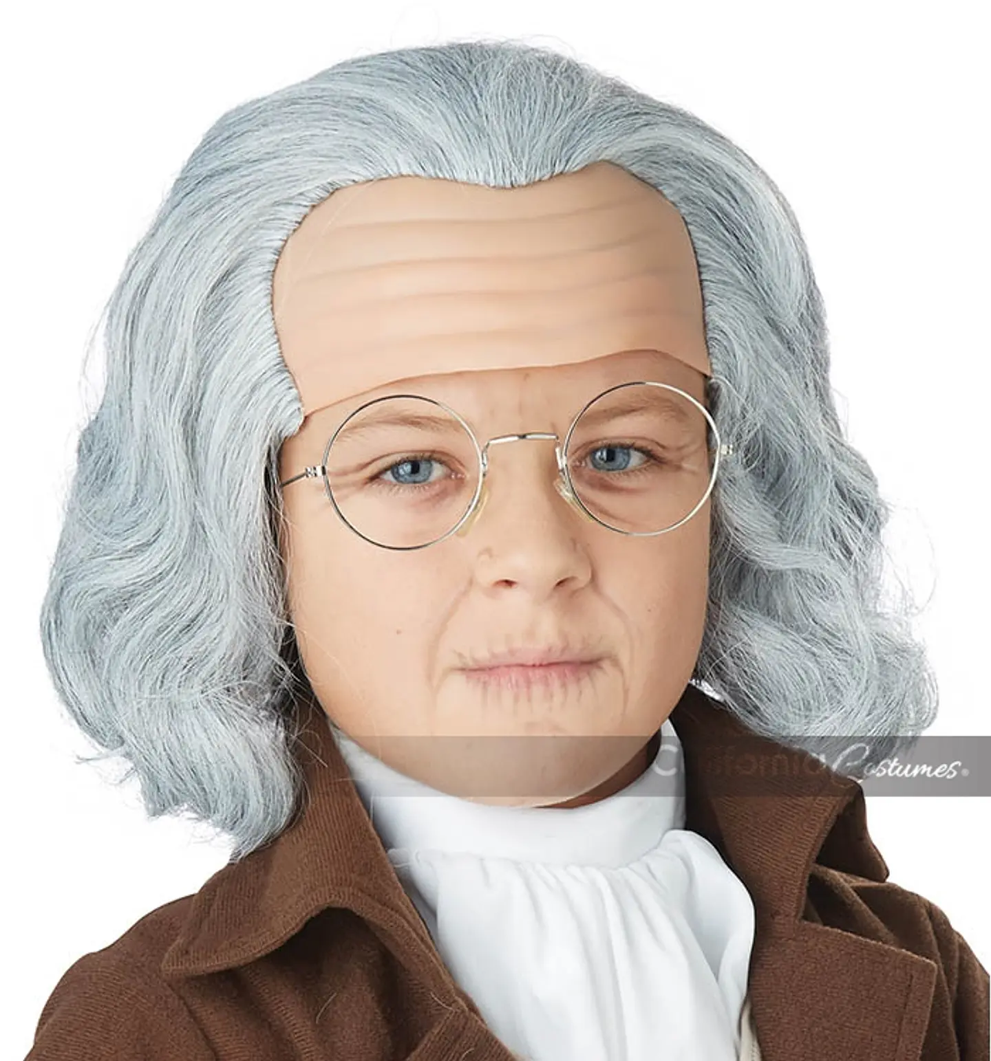 Peluca -Benjamin franklin wig & bald cap/child 1
