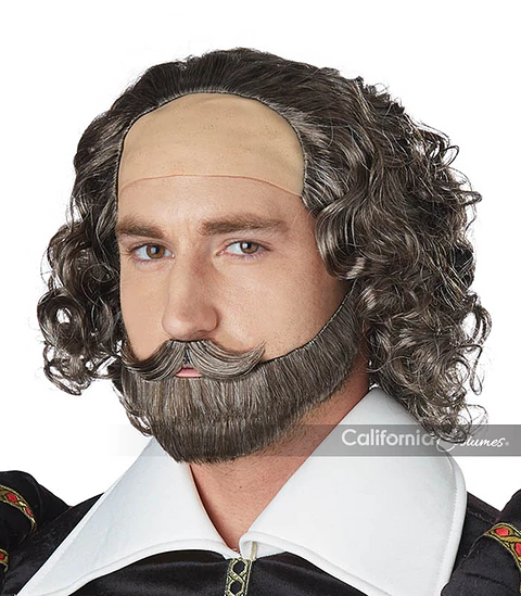 Peluca -Shakespeare wig, beard & moustache