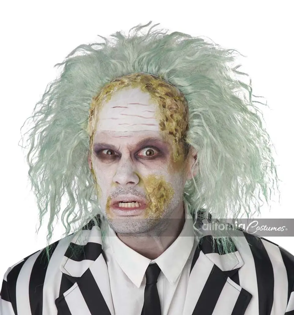 Peluca BettleJuice -Obnoxious ghost bald cap wig 1
