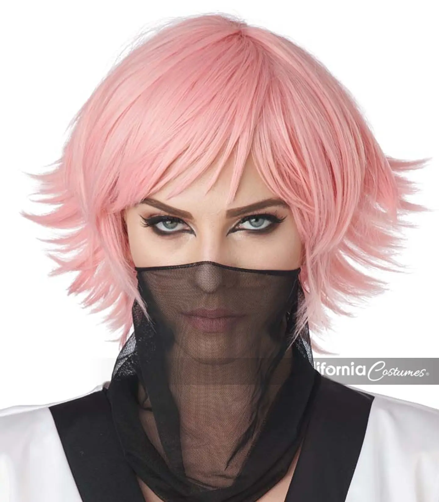 Peluca Anime Rosa -Feathered cosplay wig 1