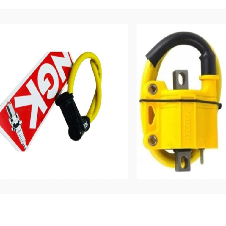 BOBINA COIL DE ENCENDIDO RACIN NIBBI CON CABLE NGK UNIVERSAL 1 PIN 3